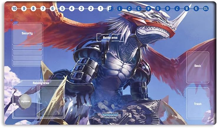 Mlikemat New Playmat Digimon DTCG Mat Imperialdramon TCG CCG OCG Trading Card Game Mat with Zones + Free Bag (ZD002-288-SM) - Image 1